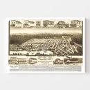 Vintage Map of Snohomish, Washington 1890