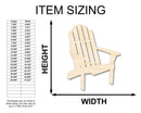 Unfinished Wood Adirondack Chair Shape | Summer | Beach | Craft Cutout | up to 46" DIY