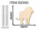 Unfinished Wood African Lion Silhouette - Craft- up to 46" DIY