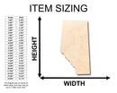 Unfinished Wood Alberta Shape - Canada - Craft - up to 46" DIY