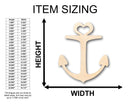 Unfinished Wood Heart Anchor Shape - Craft - up to 46" DIY
