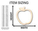 Unfinished Wood Hollow Apple Outline Shape - Craft - up to 46" DIY