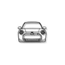 2004 Cooper EV Front View Metal Car Wall Art - MT1362