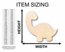 Unfinished Wood Baby Dinosaur Brontosaurus Silhouette - Craft- up to 46" DIY