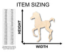 Unfinished Wood Baby Horse Colt Shape - Craft - up to 46" DIY