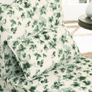 Elegant Flannel Single Dining Chair with Soft Seat Cushion and Backrest, Green, Wood Frame