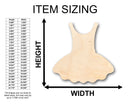 Unfinished Wood Ballet Dress Shape - Craft - up to 46" DIY
