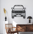 2007 Silverado Duramax 3500 Front View Metal Car Wall Art - MT1333