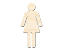 Unfinished Wood Womens Bathroom Sign Shape - Craft - up to 46" DIY