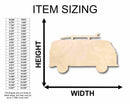 Unfinished Wood Beach Bus Surf Board Silhouette - Craft- up to 46" DIY