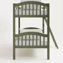 Olive Twin Over Twin Bunk Bed Converts To Two Beds