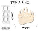 Unfinished Wood Bear Paw Shape - Wildlife Craft - up to 46" DIY