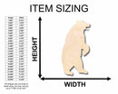 Unfinished Wood Bear Standing Silhouette - Craft- up to 46" DIY