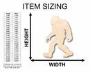 Unfinished Wood Bigfoot Sasquatch Silhouette - Craft- up to 46" DIY