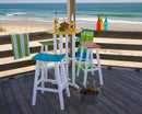 Contempo Bar Height Saddle Seat Bar Stool Black Frame Sand Seat Weatherproof Polywood Construction