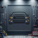 2012 Mustang Shelby GT500 Front View Metal Neon Car Wall Art - MTN0192