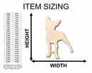 Unfinished Wood Boston Terrier Small Dog Silhouette - Craft- up to 46" DIY