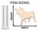 Unfinished Wood Bull Silhouette - Craft- up to 46" DIY