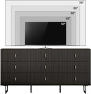 Matte Black Nine Drawer Organization Storage Cabinet