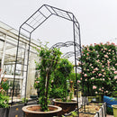 Metal Garden Arch L56.3'' x W16.93'' x H94.5'' Climbing Plants Support Rose Arch Outdoor Black