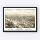 Vintage Map of Salem, Oregon 1876