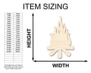 Unfinished Wood Bonfire Shape - Camping Craft - up to 46" DIY