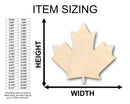 Unfinished Wood Canadian Maple Leaf Shape - Craft - up to 46" DIY
