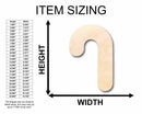 Unfinished Wood Candy Cane Silhouette - Craft- up to 46" DIY