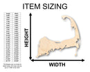Unfinished Wood Cape Cod Shape - Craft - up to 46" DIY