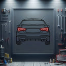 2016 Hyundai Solaris Back View Metal Neon Car Wall Art - MTN0175
