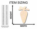 Unfinished Wood Carrot Silhouette - Craft- up to 46" DIY