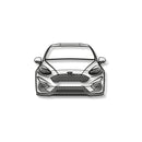 2018 Fiesta MK8 Front View Metal Car Wall Art - MT1349