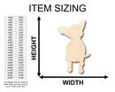 Unfinished Wood Chihuahua Shape - Craft - up to 46" DIY