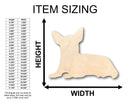 Unfinished Wood Laying Chihuahua Shape - Craft - up to 46" DIY