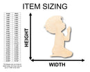 Unfinished Wood Praying Boy Shape - Craft - up to 46" DIY