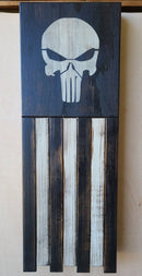 Long Slim “Half” American Flag Wooden Gun Storage Case