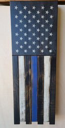 Long Slim “Half” American Flag Wooden Gun Storage Case