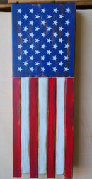 Long Slim “Half” American Flag Wooden Gun Storage Case