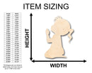 Unfinished Wood Praying Girl Shape - Craft - up to 46" DIY