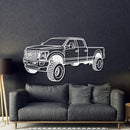 2020 F-250 Superduty Perspective Metal Car Wall Art - NC1160