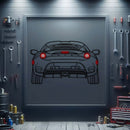 2020 Lotus Evora GT Back View Metal Neon Car Wall Art - MTN0181