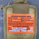 Storage Pocket Patch:  Emergency Comms with Radio Frequency/Channel and Telephone Contact Numbers, ICE Card