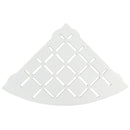 Stainless Steel Shower Shelf, Corner - Quadrant (White)