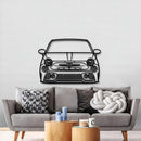 2021 Abarth 595 Front View Metal Car Wall Art - MT1344