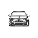 2021 Abarth 595 Front View Metal Car Wall Art - MT1344