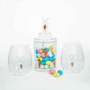 3D Easter Bunny Jar & Wine Glass Collection