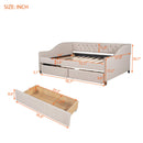 Upholstered daybed with Two Drawers