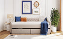 Upholstered daybed with Two Drawers