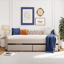 Upholstered daybed with Two Drawers