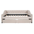 Upholstered daybed with Two Drawers